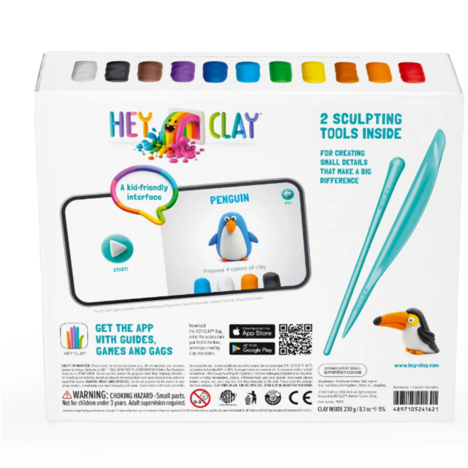 Hey Clay - Air dry clay -  Birds (15 cans)