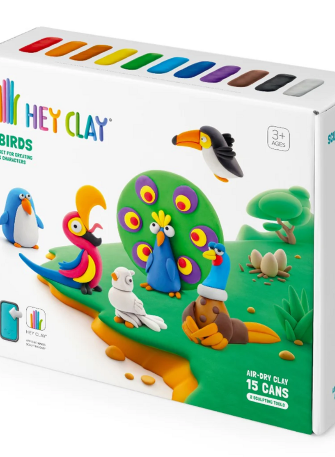 Hey Clay - Air dry clay -  Birds (15 cans)