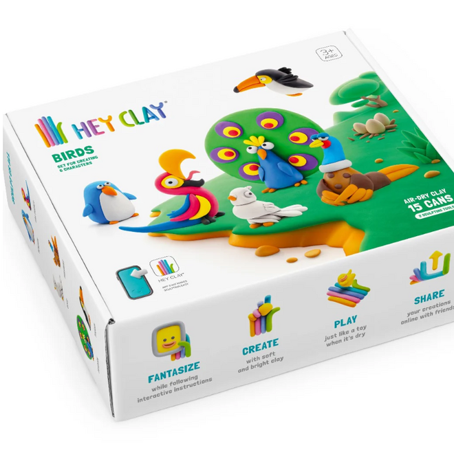 Hey Clay - Air dry clay -  Birds (15 cans)