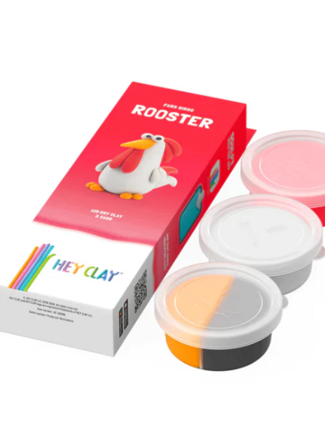 Hey Clay - Air dry clay -  Rooster  (3 cans)