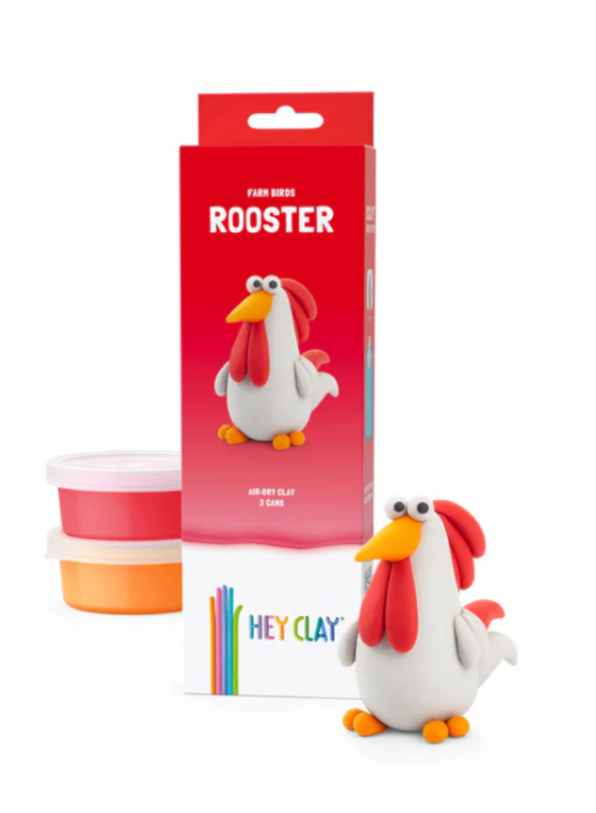 Hey Clay - Air dry clay -  Rooster  (3 cans)