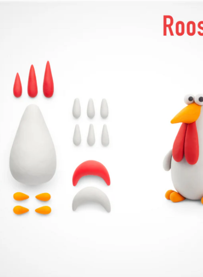 Hey Clay - Air dry clay -  Rooster  (3 cans)