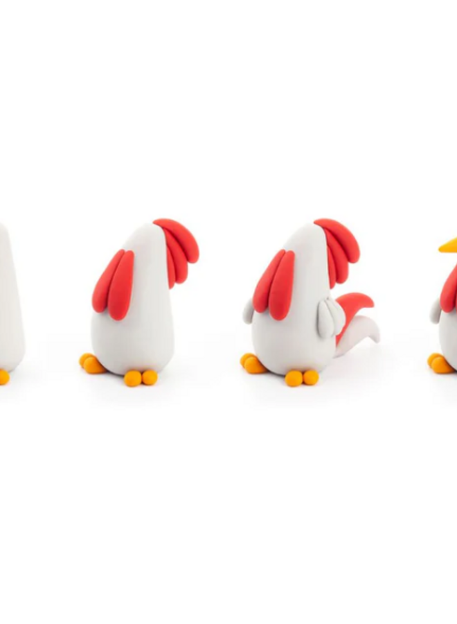Hey Clay - Air dry clay -  Rooster  (3 cans)