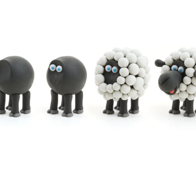 Hey Clay - Air dry clay -  Farm animals sheep (3 cans)