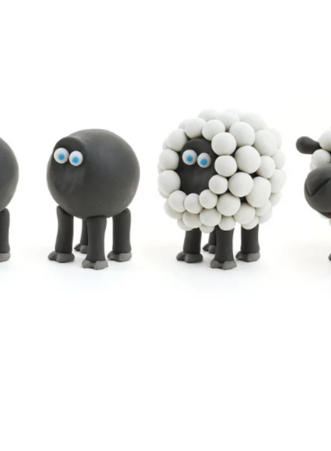 Hey Clay - Air dry clay -  Farm animals sheep (3 cans)