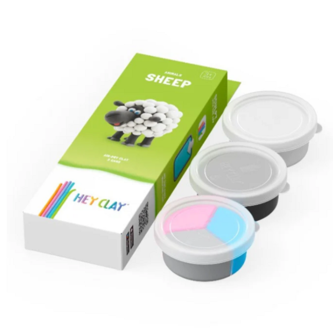 Hey Clay - Air dry clay -  Farm animals sheep (3 cans)