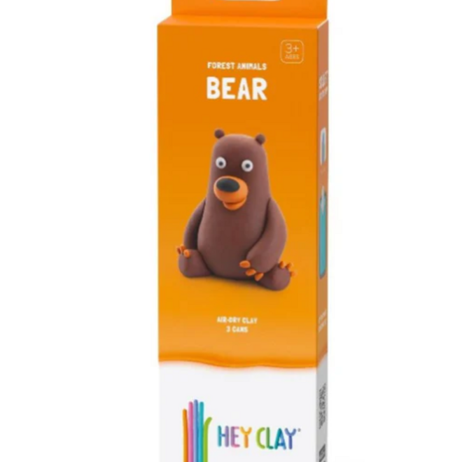 Hey Clay - Air dry clay Forest animals bear (3 cans)