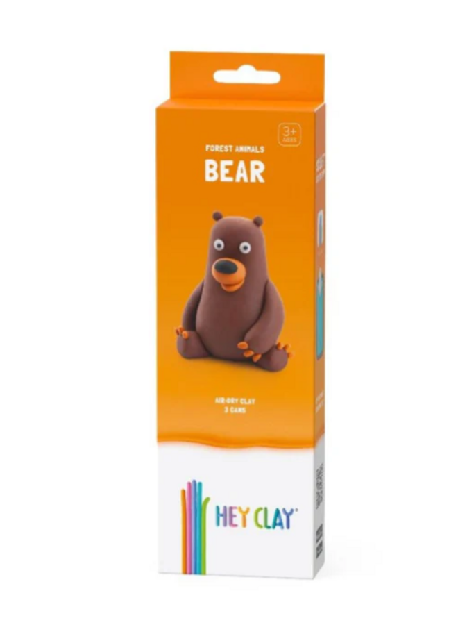 Hey Clay - Air dry clay Forest animals bear (3 cans)