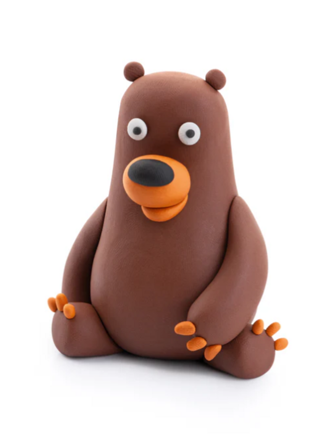 Hey Clay - Air dry clay Forest animals bear (3 cans)
