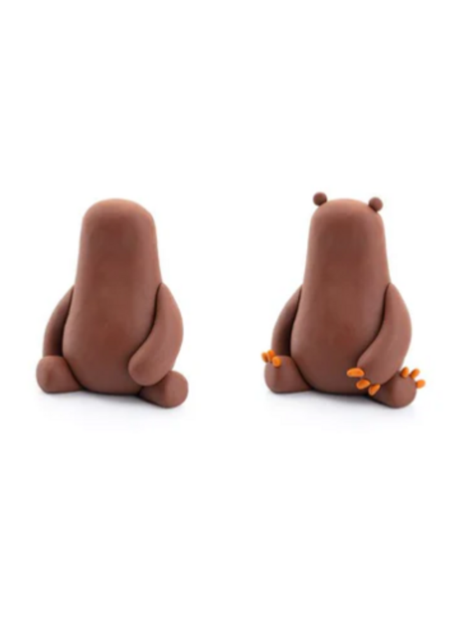 Hey Clay - Air dry clay Forest animals bear (3 cans)