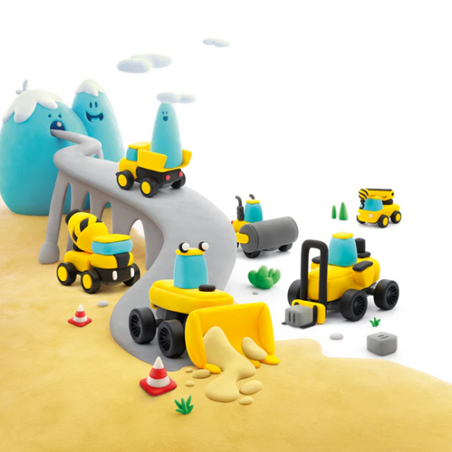 Hey Clay - Air dry clay Construction  (12 cans)