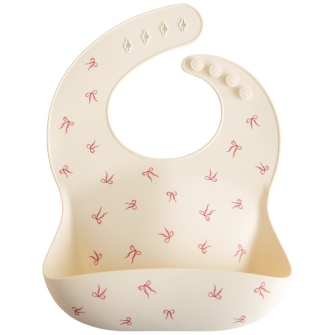 Mushie - Silicone bib Bows