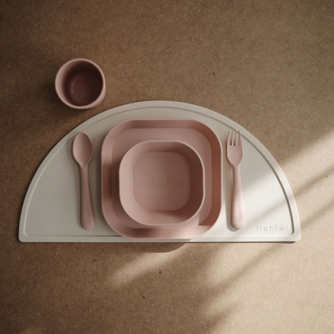 Mushie - Plates square - Blush