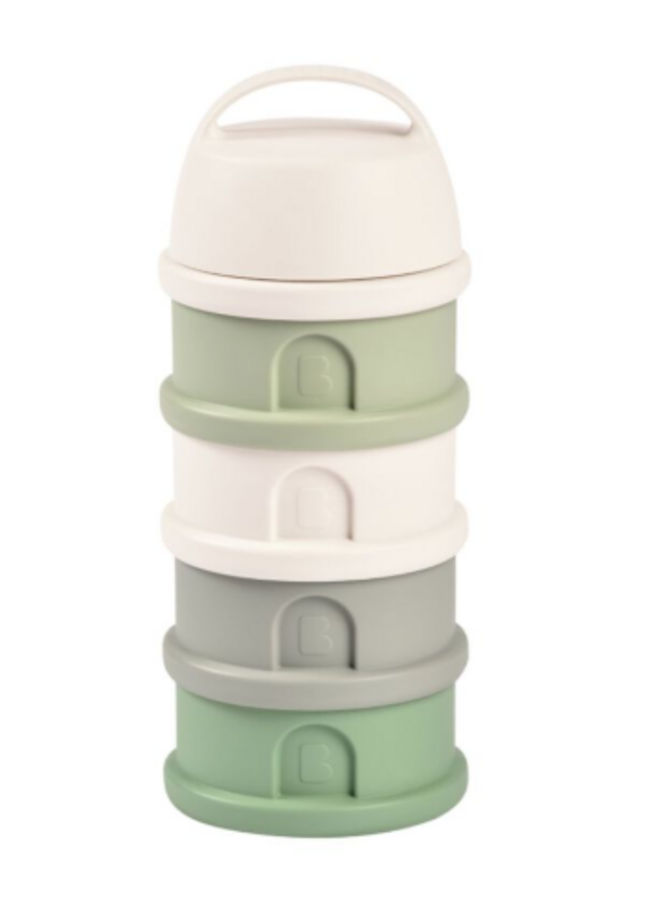 Béaba Doseerdozen met 4 compartimenten cotton / sage green