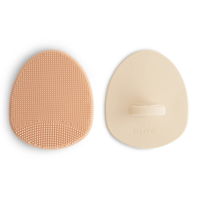 Mushie - Cradle cap brush - 2-pack Blush / sand