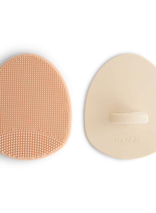 Mushie - Cradle cap brush - 2-pack Blush / sand