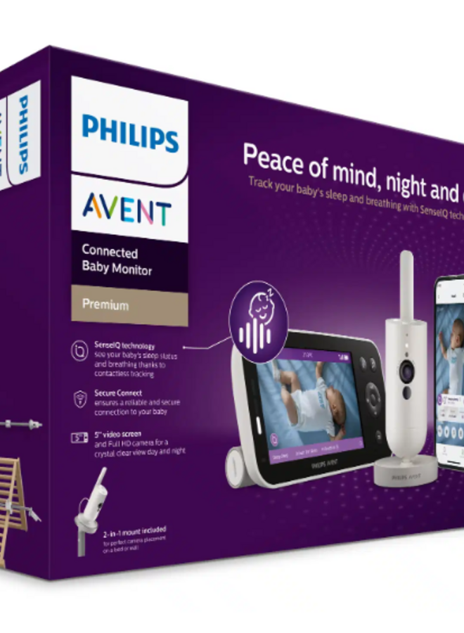 Philips Avent - Premium Connected babyfoon Wifi + Iqsense