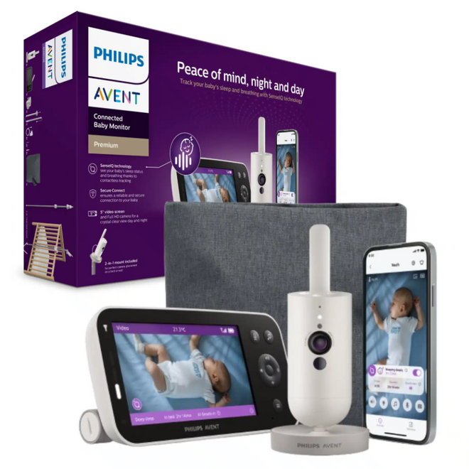 Philips Avent - Premium Connected babyfoon Wifi + Iqsense (HQ Battery)