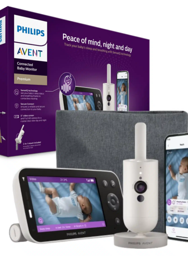Philips Avent - Premium Connected babyfoon Wifi + Iqsense (HQ Battery)