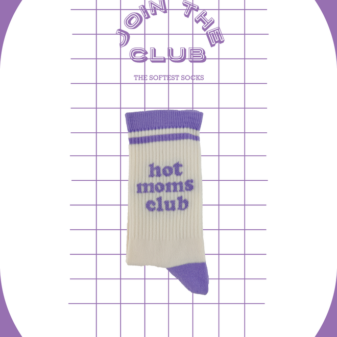 Join The Club - Soft socks 'Hot moms club' purple 37-41