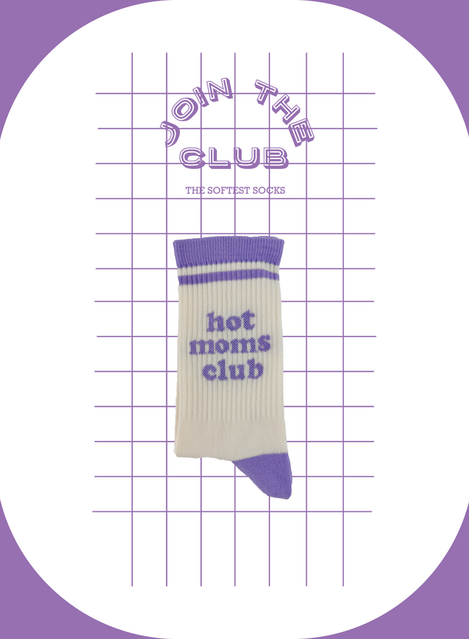 Join The Club - Soft socks 'Hot moms club' purple 37-41