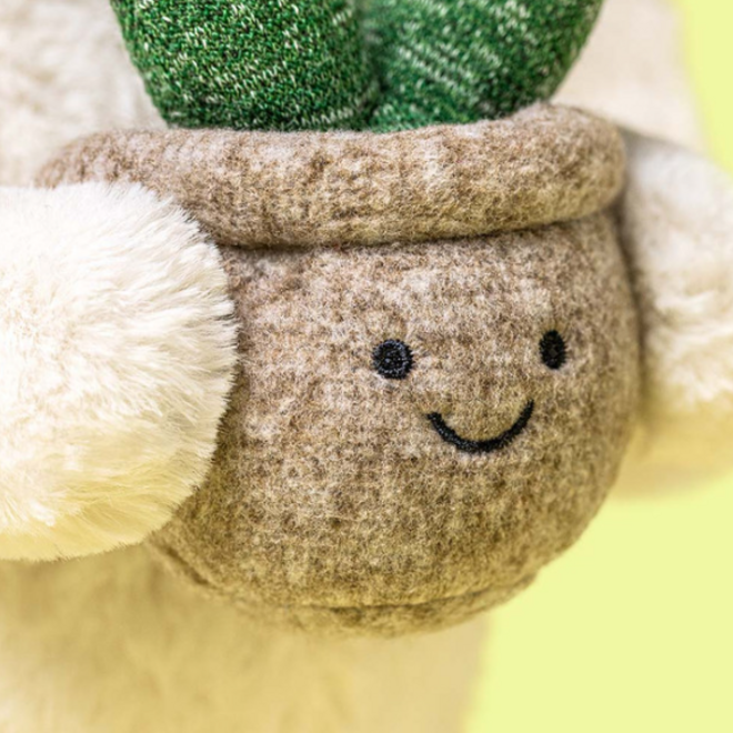 Jellycat - Cream Bunny with Plant