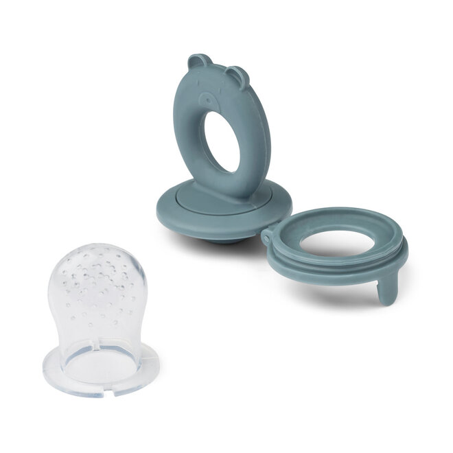 Liewood - Miranda Bear Food Feeder 2-Pack Whale blue / Dove blue
