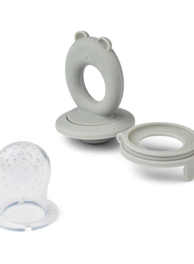 Liewood - Miranda Bear Food Feeder 2-Pack Whale blue / Dove blue