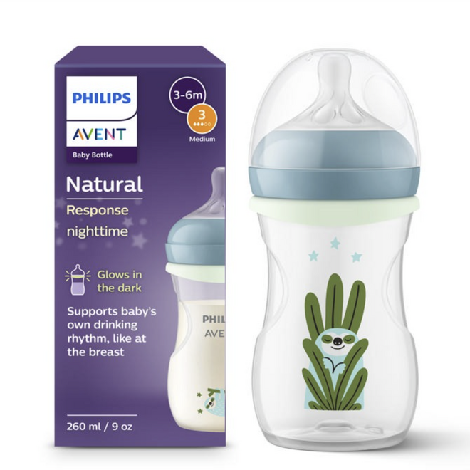 Avent - Natural 3.0 zuigfles 260 ml nighttime