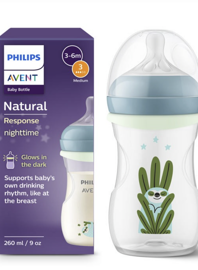 Avent - Natural 3.0 zuigfles 260 ml nighttime