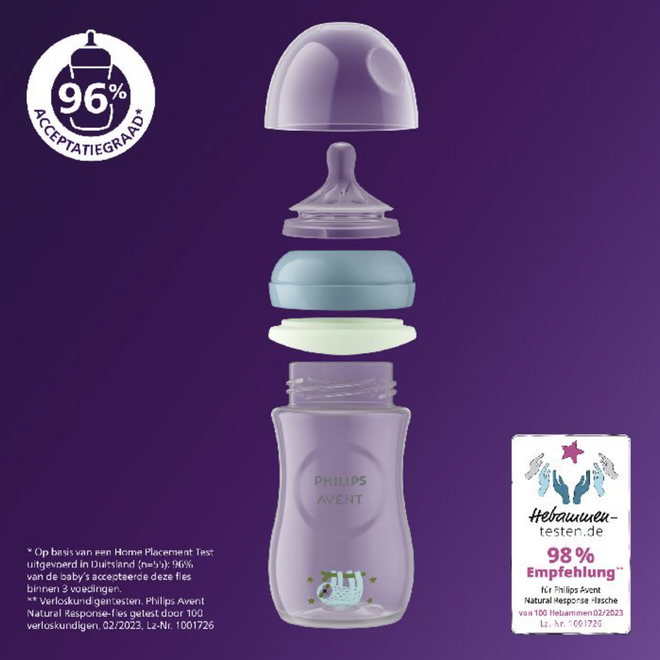 Avent - Natural 3.0 zuigfles 260 ml nighttime