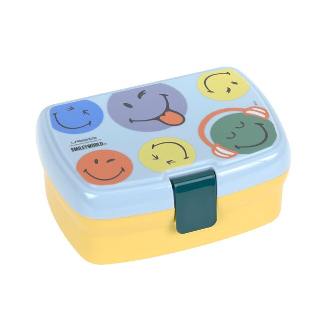 Lässig - Lunchbox Smiley World blue