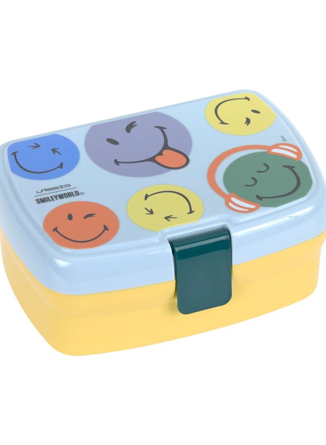 Lässig - Lunchbox Smiley World blue