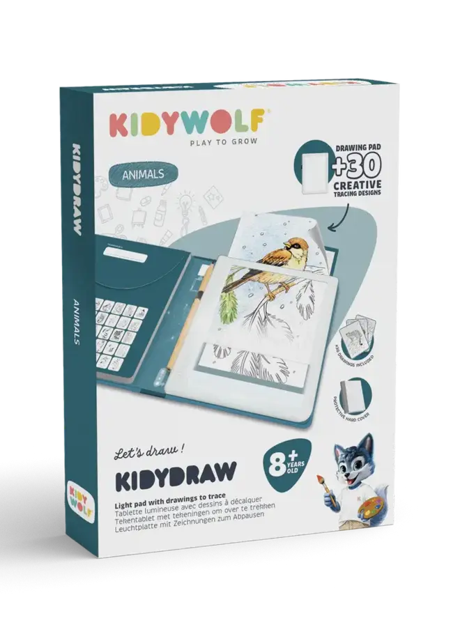 KIDYDRAW PAD Verlichte tekentafel Animals