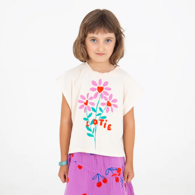 Lötiekids - Mid length muslin skirt Magenta