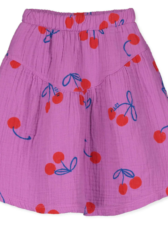 Lötiekids - Mid length muslin skirt Magenta