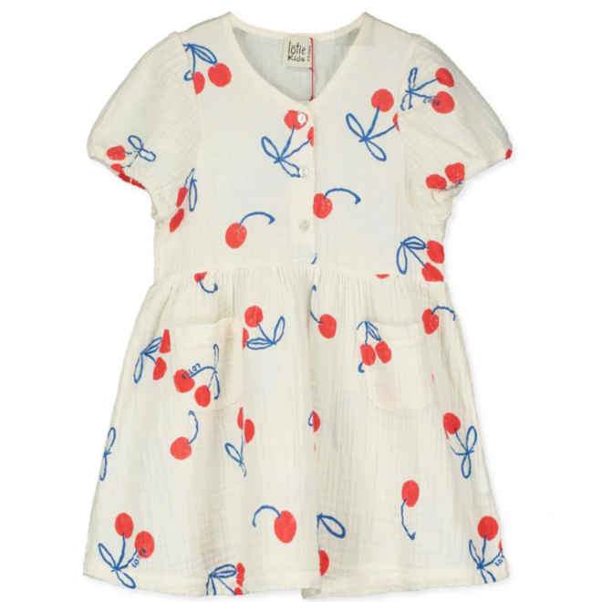 Lötiekids - Bloused woven dress off white