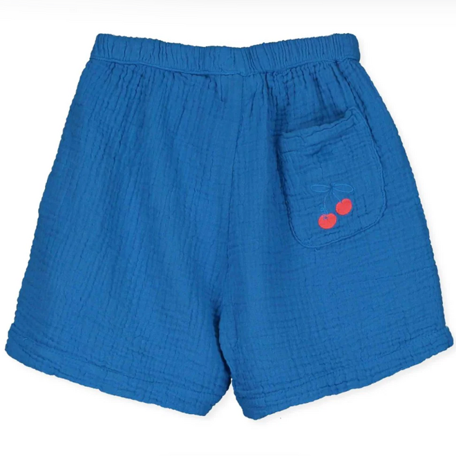 Lötiekids - Woven linen bermuda - Royal blue