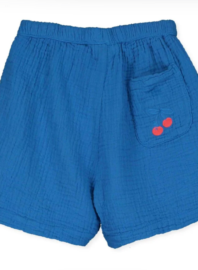 Lötiekids - Woven linen bermuda - Royal blue
