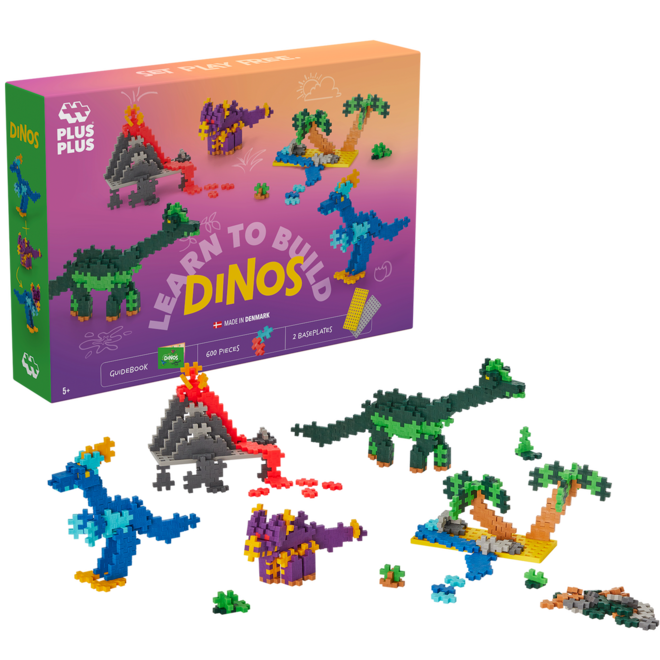 Plus Plus - Learn to Build dino`s 600 stuks