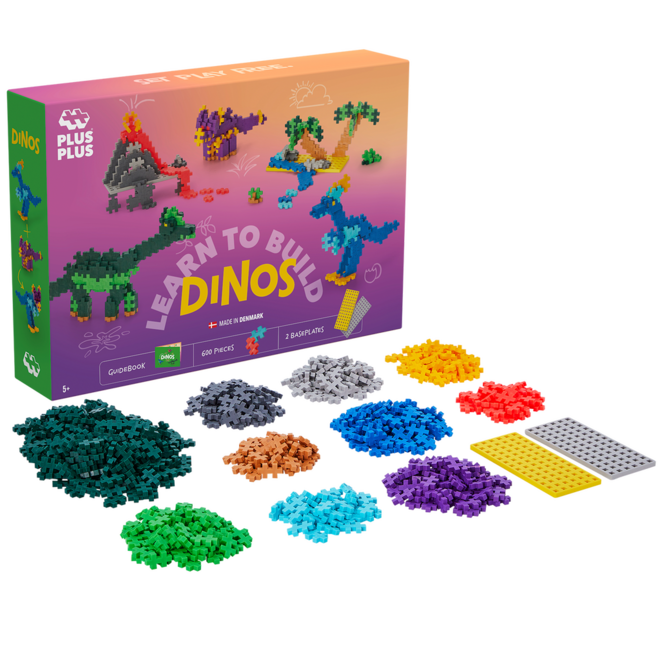 Plus Plus - Learn to Build dino`s 600 stuks