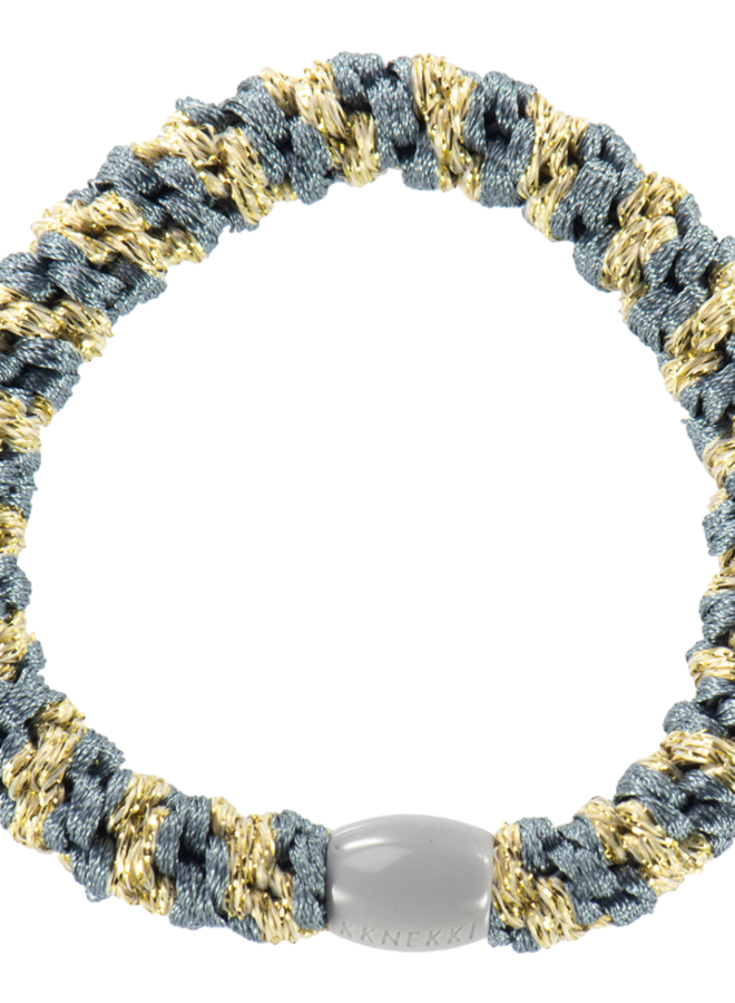 KKNEKKI Bluegrey - Beige glitter stripe