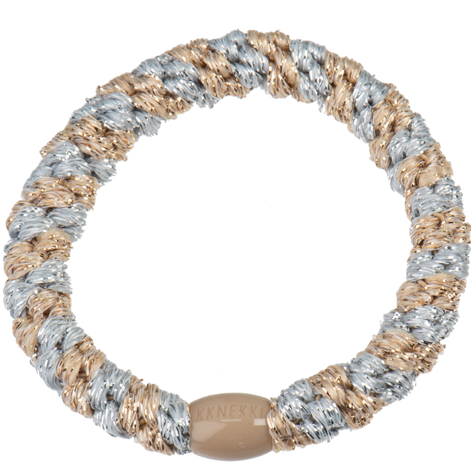 KKNEKKI Silver - Beige glitter stripe