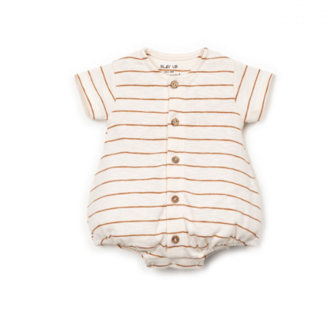 Play Up - Striped rib flamé jumpsuit POT