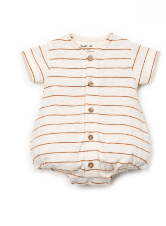 Play Up - Striped rib flamé jumpsuit POT