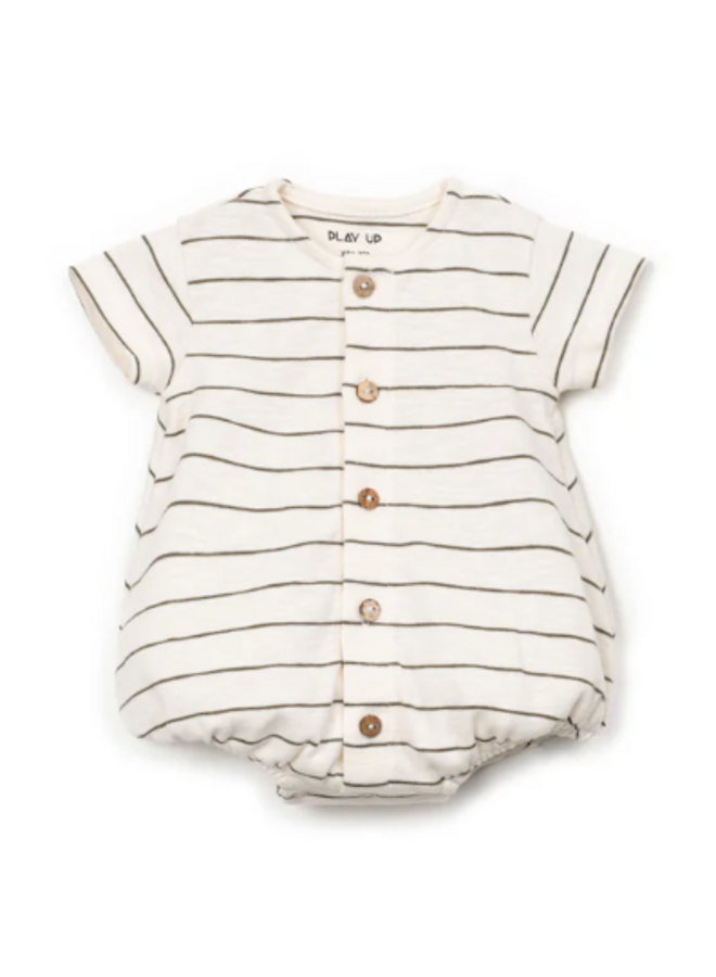Play Up - Striped rib flamé jumpsuit Pot