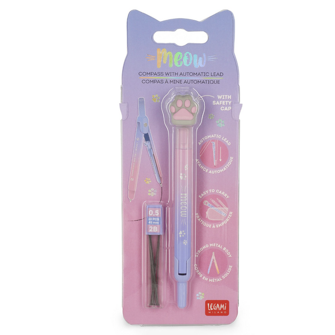 Legami Meow Compass with automatic lead Kitty