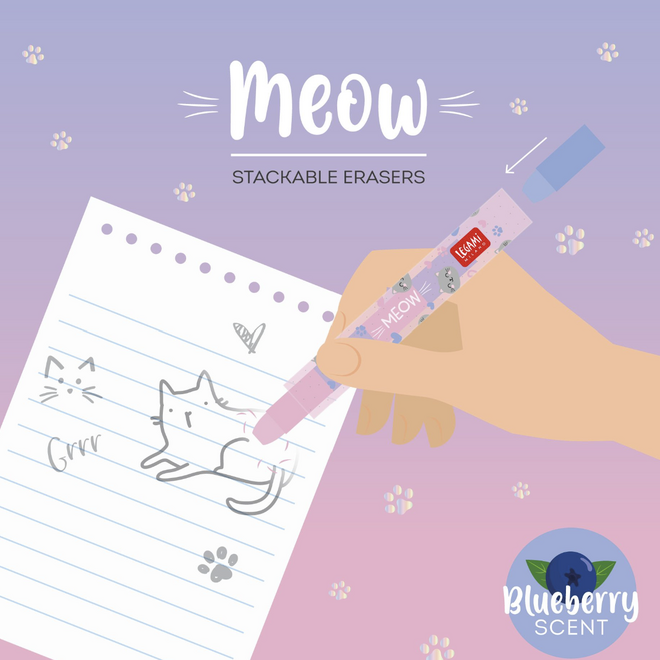 Legami Meow - Stackable erasers Kitty