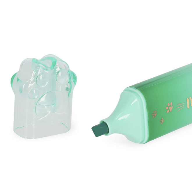 Legami Meow highlighter Kitty Green