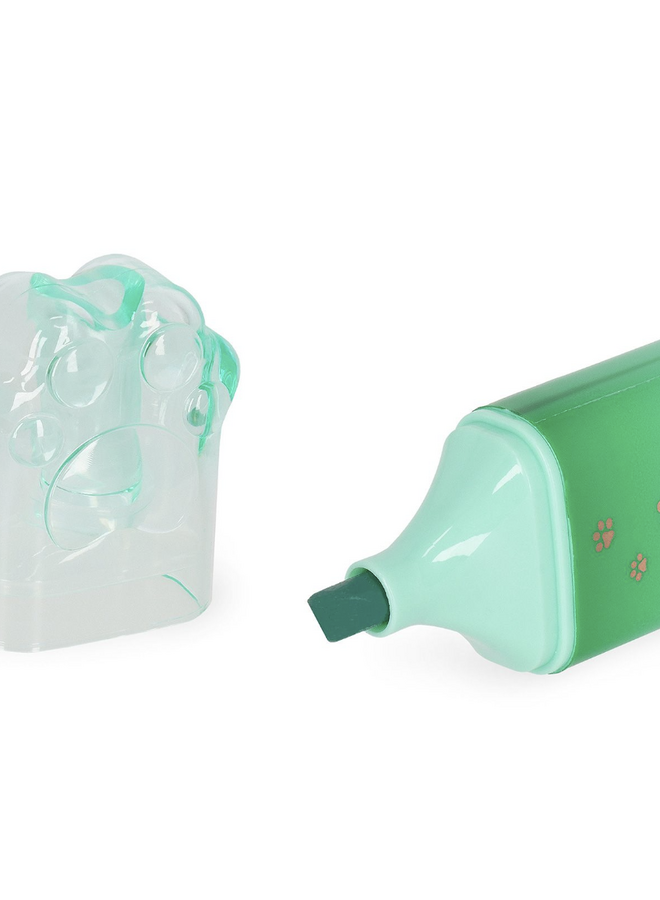 Legami Meow highlighter Kitty Green